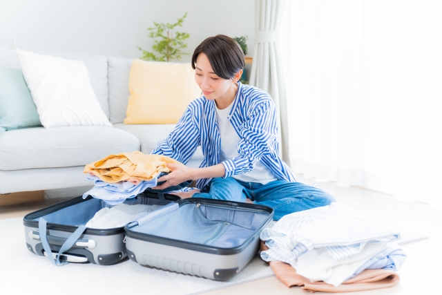 旅行の荷物準備